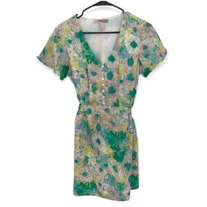 3/$15 Forever 21 Multi color floral short sleeve midi dress